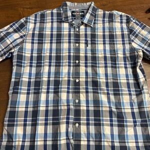 Ecko Men’s Casual Short Sleeve Plaid Button Down Shirt